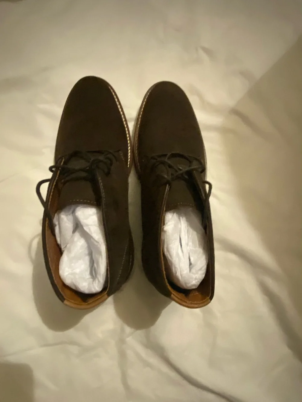 Men's Suede Chukka Boots in Dark Brown - Lace-Up Casual Dress
